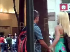 BUSTY BLONDE TRANNY SHEMALE KAROLLY MEL POUNDS MANS ASS DEEP!