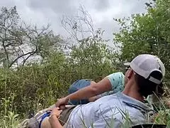 They fucked me rough on mountain top real outdoor sex with big cock pounding!