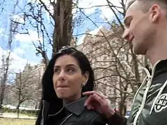 Brunette Babe Screams on BBC While Hubby Licks Her Shaved Pussy!