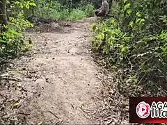 agatha mama just went for a walk but turned into wild outdoor milf fuck fest.