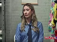 damn that milf officer sydney paige gets the shoplifter treatment from jason sarcinelli at the office