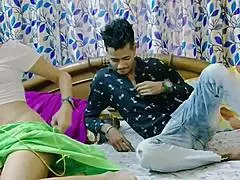 whoa indian desi bhabhi milf rides young lover hard 😍 creampie finish!