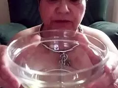 marie the french housewife whore chains herself for degrading solo uro session