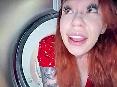 stepson pounds stepmom stuck in washer rough doggy creampie finish