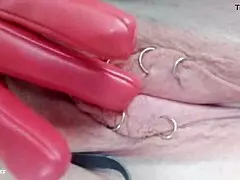 Pussy lips and sexy feet tease close in homemade fetish selfie video