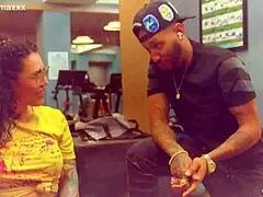 bianca bailee's huge latina tits bounce on bbc during gym fuck