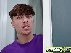 Boy Caught Spying on Stepmom's Hot Shower!