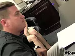 horny amateur with small tits sucks dick in bathroom