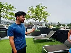 my heart races as fit blonde milf rides young neighbor's big cock cowgirl wet and deep!