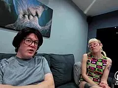 Nerdy rosa rosebud tempts mark gotham in hairy pussy casting audition twist