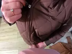 she pees on him then gulps his hot cum in wet golden shower fetish