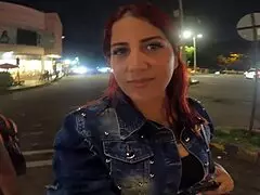 Random Street Girl Grabs Dick in Bathroom After Food Beg for Fuck