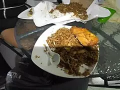 Random Street Girl Grabs Dick in Bathroom After Food Beg for Fuck