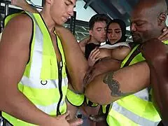 persian queen yasmina khan gangbanged at gym double penetration anal creampie rough deepthroat cumshot big cock monster