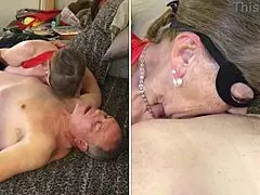 granny carmen as elastigirl superhero sucks cock like a pro