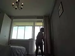 Busty milf rips clothes for hairy pussy striptease close-up holes watched by second cam on plump bbw saggy tits legs