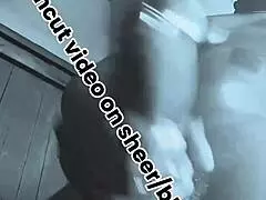 Quick peek at muscular bodybuilder's oily monster cock jerk-off in black and white 🔥🍆⚫⚪