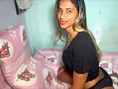 chubby mature brazilian wife dances screaming while tongue pierces her fat pussy