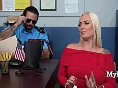 busty blonde elana bunnz caught shoplifting gets fucked by joey on black friday