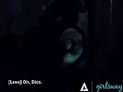 goth lana summons milf penny barber for ebony threesome squirting ritual?