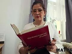 mature czech bookworm milks cock until caught lactating during hardcore fuck