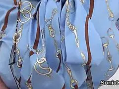 English Mature Sonia's Monster Tits Exposed in Adultery