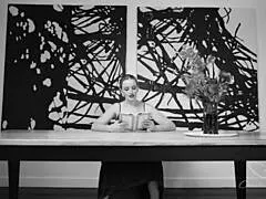 amber moore's erotic book gets charlie forde fingering her wet cunt hard 😈📖💦