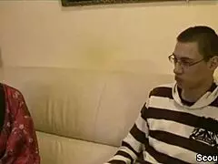 Stiefmutter catches aunt with son and joins hardcore 3some fuck