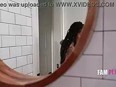 stepmom caught grinding stepsons monster white cock oops!