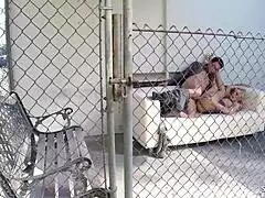 blonde cougar stepmom seduces nerd boy for public doggystyle before home