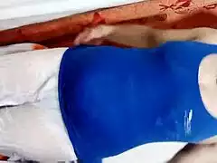 hold your heartbeat as desi big ass sways with long nipples poking through wet clothes