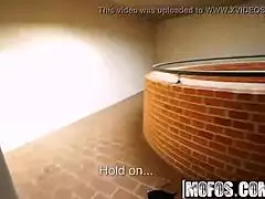 Katia the blonde tourist gets picked up publicly for outdoor threesome pounding