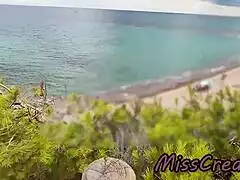 ever caught a french milf giving stranger blowjob on nude beach with cumshot?