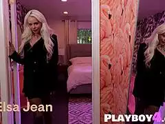 hey elsa jean, your petite blonde body stripping that lingerie looks so tempting