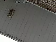 caught stepmom cleaning sidewalk public see thru outfit flashing big ass voyeur cam