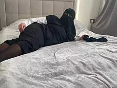 i caught my horny stepmom in pantyhose and creampied her tight pussy hard