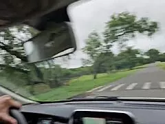 we almost got caught sucking his monster cock in the car then he creampies my mouth on the street