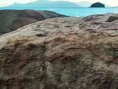 Latina big ass milf fucked hard on public beach then walks cum-covered!