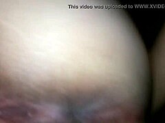 Cum-ripped pussy in big black booty