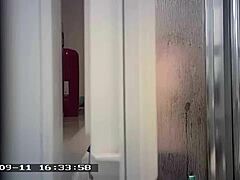 Mature mom cleans up in shower