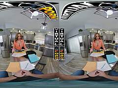 VR lecture with busty MILF