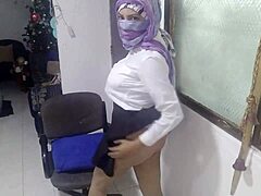 Arab wife in schoolgirl attire