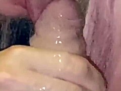 Slut gets cum on her face