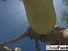 Olivia Austin's solo pool pleasure