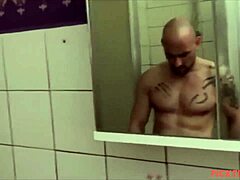 Mature German's intimate bathroom moments