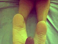 Sensual foot massage for adults