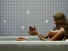 Shower encounter with blonde beauty