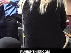 Blonde MILF and teen shoplifters