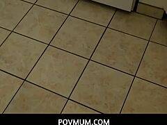 Hairy stepmom calms scared teen