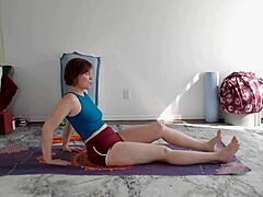 Yoga lessons for mature fans